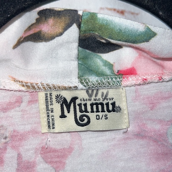 Show Me Your Mumu Robe Womens One Size Pink Floral Short Sleeve Tie Waist Garden - Picture 6 of 9